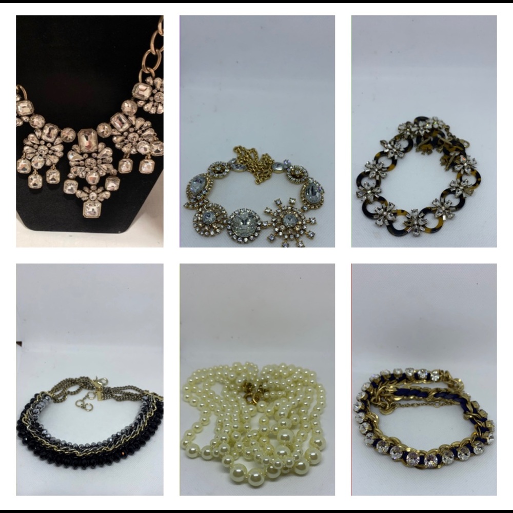 Set of 6 JCREW statement necklaces